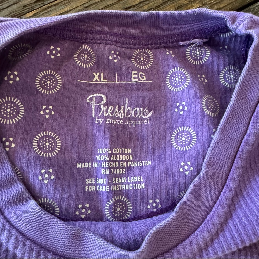 Pressbox Royce Apparel Purple Northwestern State Demons Long Sleeve Shirt XL - Picture 3 of 5